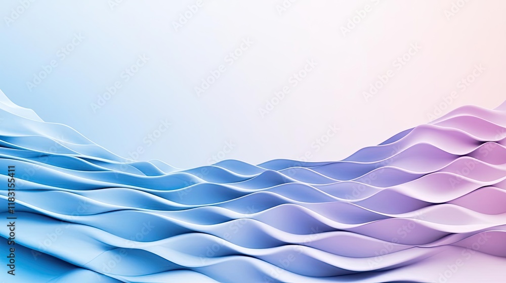Poster Matrix abstract background idea. Abstract wave background with smooth gradients in blue and pink hues.
