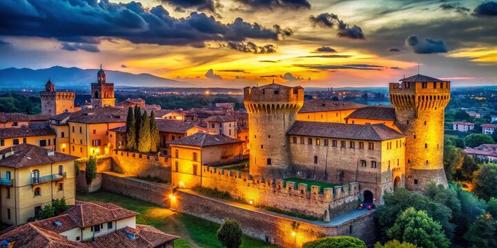 Majestic Medieval Fortress Cesena Italy - Historic Stone Walls & Towers