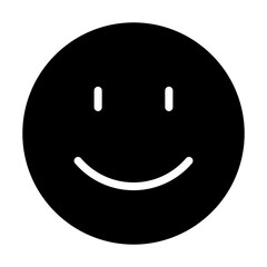 Happy icon in glyph style