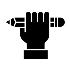 Obraz premium Writing icon in glyph style