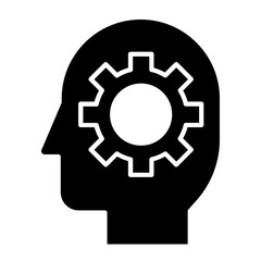 Creativity icon in glyph style