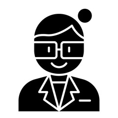 Teacher icon in glyph style