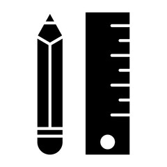 Stationery icon in glyph style