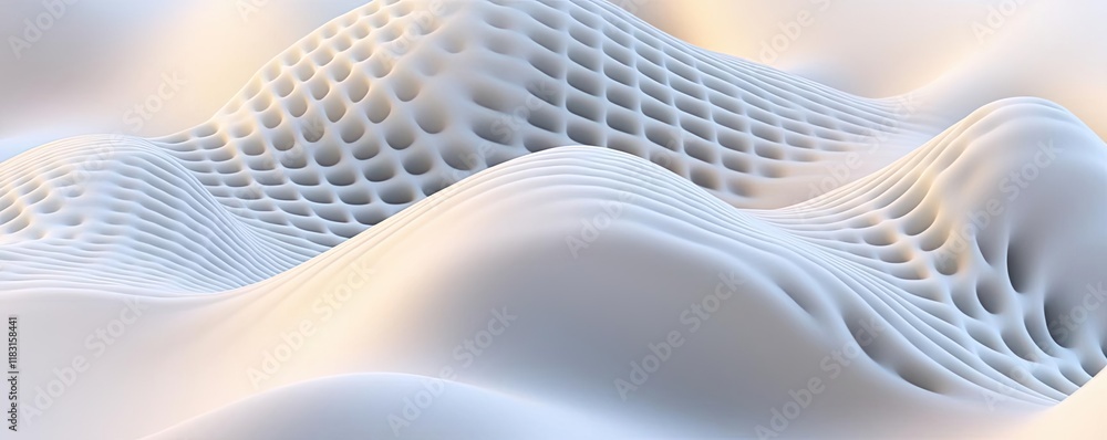 Poster Matrix abstract background idea. Abstract white mesh design with flowing curves, suitable for modern backgrounds.