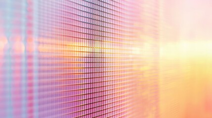 Matrix abstract background idea. Abstract digital grid pattern with vibrant light reflections and color gradients.