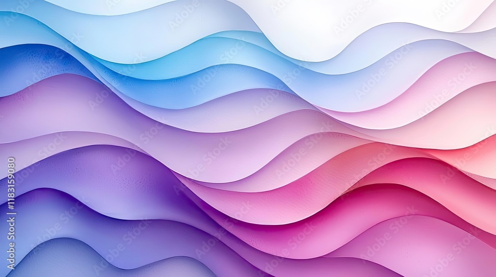 Aufkleber Watercolor abstract background concept. Colorful wavy patterns creating a soothing abstract background for digital art.