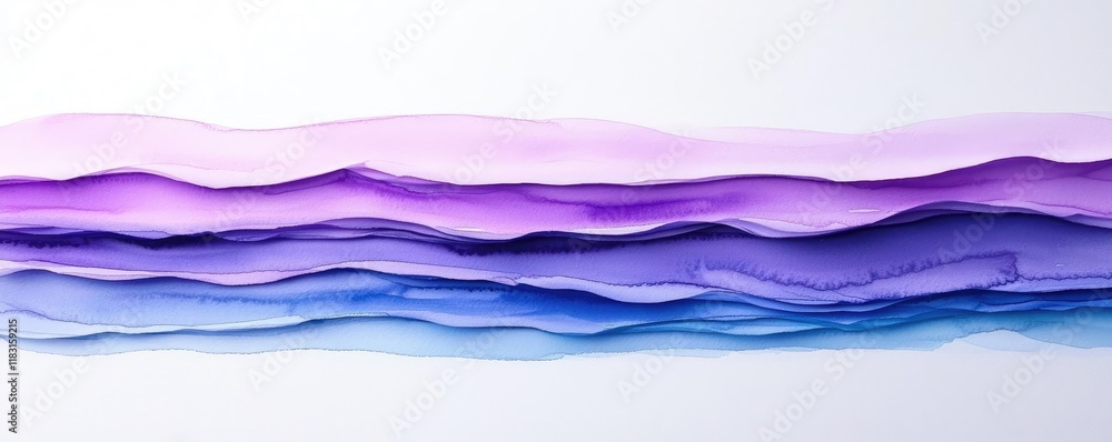Poster watercolor abstract background concept. abstract layered shapes in purple and blue create a calming,