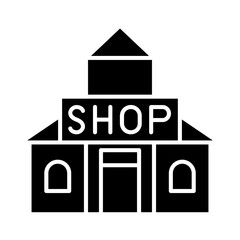 Shop icon in glyph style