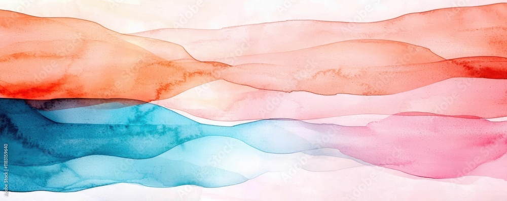 Aufkleber watercolor abstract background concept. abstract fluid art design with soft colors blending harmonio