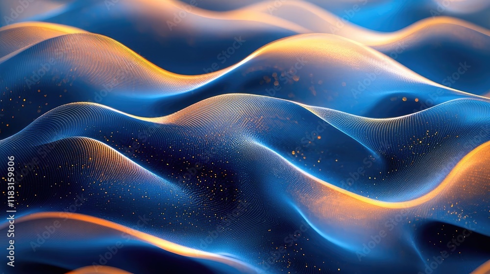Aufkleber Layer abstract background concept. Abstract waves in vibrant colors create a dynamic visual experience and stimulate creativity.