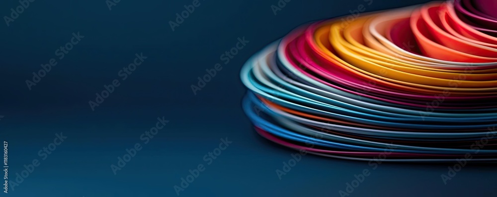 Aufkleber layer abstract background concept. vibrant swirling colors on a dark background create a stunning ab