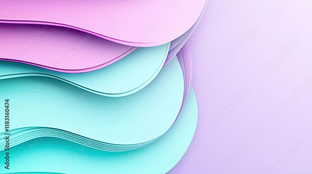 Poster Layer abstract background concept. Colorful abstract layers of paper creating a soothing and modern design.
