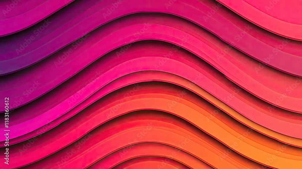 Poster layer abstract background concept. vibrant wavy pattern with shades of pink and orange, perfect for 
