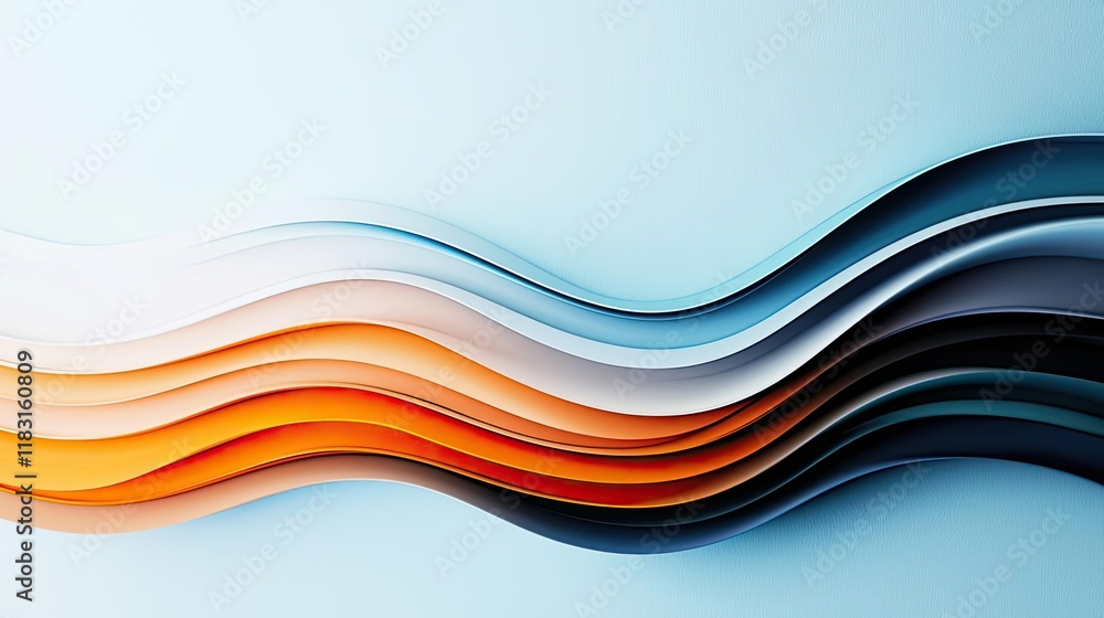 Poster Layer abstract background concept. Abstract wave pattern in vibrant colors for modern design and creative projects.