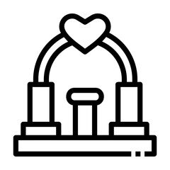 wedding altar Line Icon