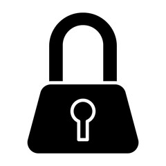 Lock icon in glyph style