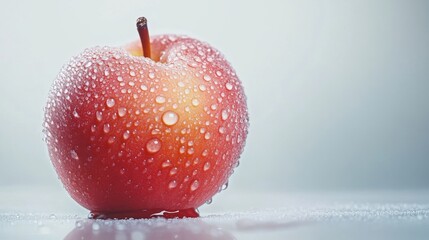 red apple in water