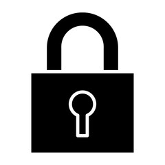 Lock icon in glyph style