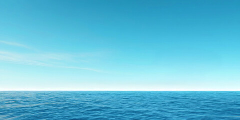 Obraz premium serene ocean with clear blue sky