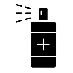 Alcohol spray icon in glyph style