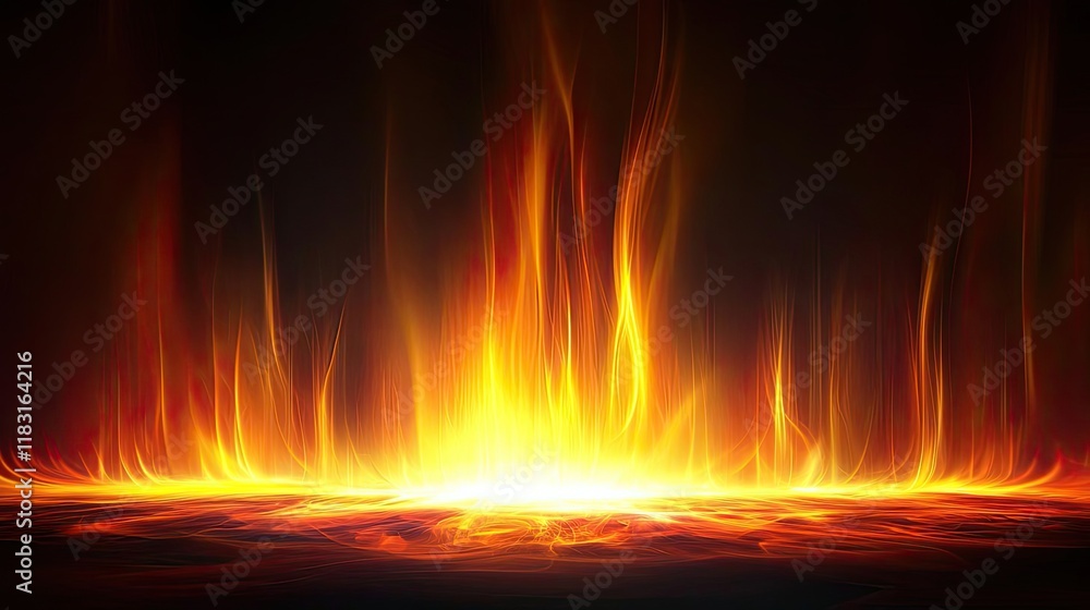 Poster fire abstract background concept. a mesmerizing visual of vibrant flames and glowing heat radiating 