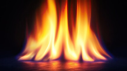 Fire abstract background concept. Vibrant flames flicker against a dark backdrop, showcasing the beauty of fire's energy.
