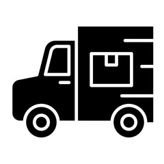 Delivery icon in glyph style