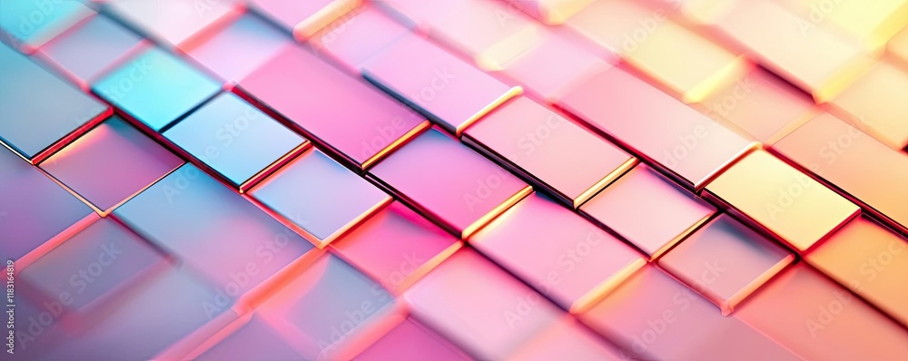 Poster Matrix abstract background idea. Colorful geometric pattern with vibrant hues creating a modern abstract design.