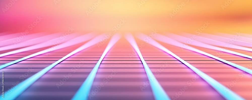 Leinwandbilder Matrix abstract background idea. A vibrant abstract background with colorful lines creating a dynamic visual effect.