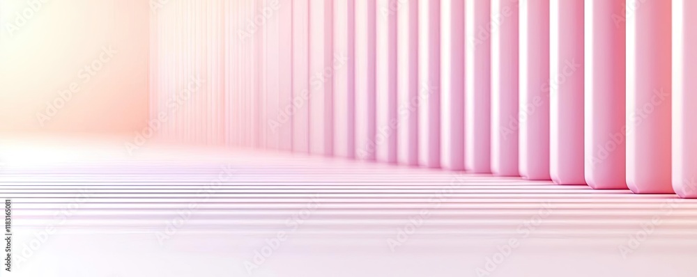 Aufkleber Matrix abstract background idea. Abstract pink columns create a soft, calming background with gentle light effects.