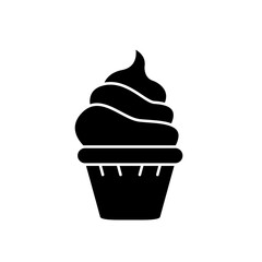 Ice cream icon in glyph style