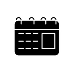 Calendar icon in glyph style