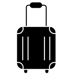 Suitcase icon in glyph style