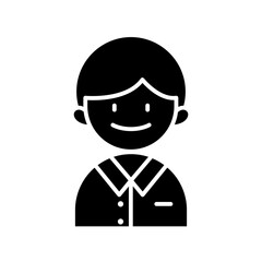 Student Boy icon in glyph style