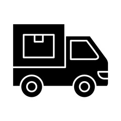 Logistic icon in glyph style