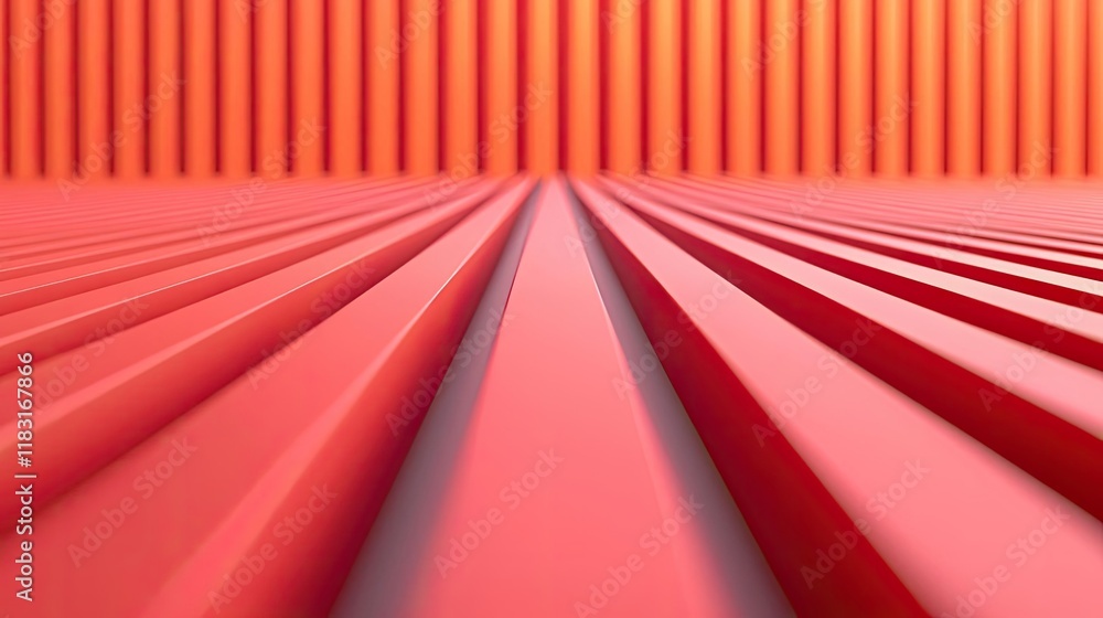 Aufkleber Floor abstract background concept. Abstract red lines creating a dynamic visual effect in a minimalist design.