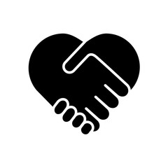 Charity icon in glyph style