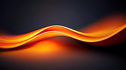 Fire abstract background concept. Abstract waves of orange light flow gracefully against a dark background.
