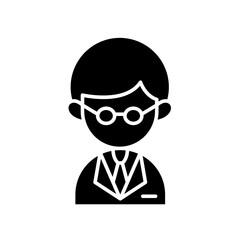 Teacher icon in glyph style