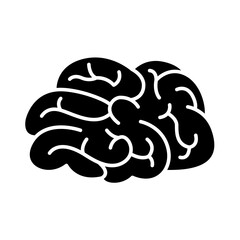Brain icon in glyph style