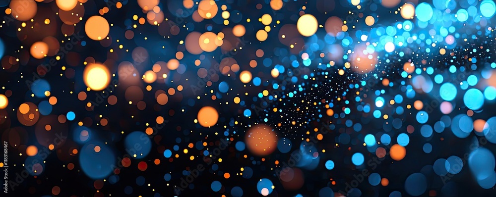 Poster Dots abstract background idea. Colorful bokeh lights creating a vibrant and dreamy abstract background design.