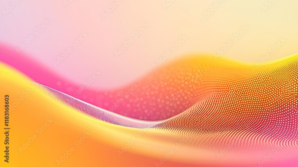Poster Dots abstract background idea. Abstract waves of vibrant colors create a dynamic and modern visual texture.
