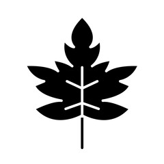 leaf icon in glyph style