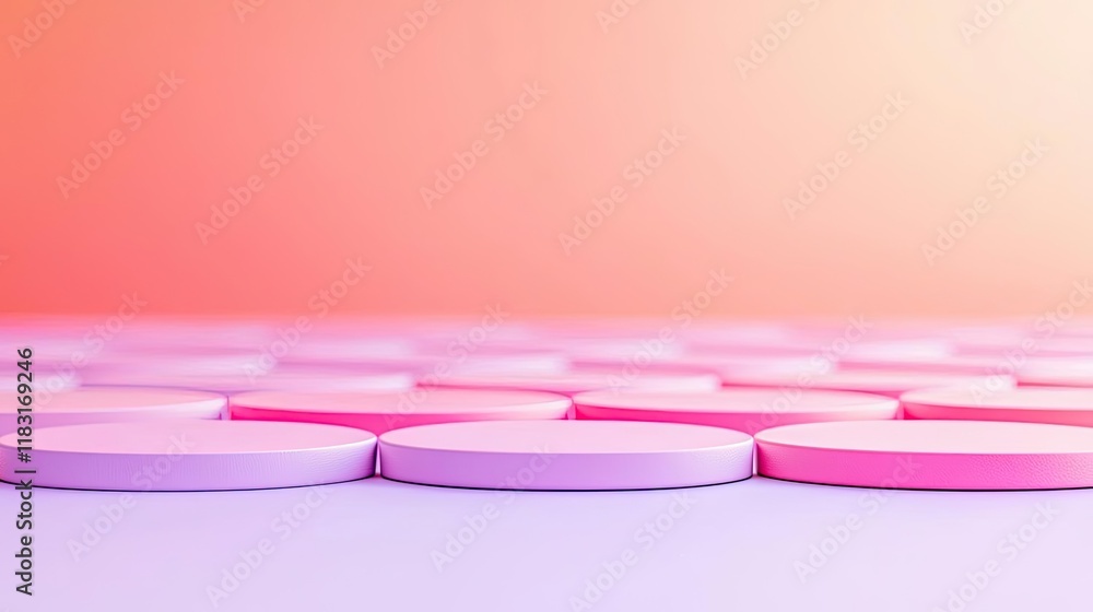 Aufkleber Floor abstract background concept. Colorful circular patterns in pastel shades, creating a calming visual experience.