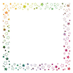 ホログラム_フレーム_星_四角