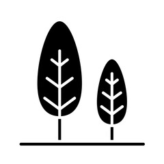 Tree icon in glyph style