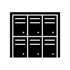 Locker icon in glyph style