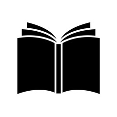 Book icon in glyph style