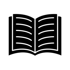 Book icon in glyph style