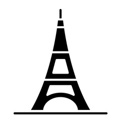 Eiffel Tower icon in glyph style